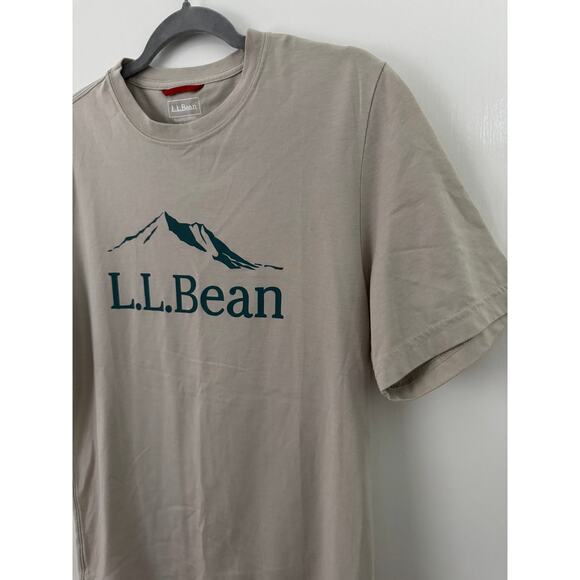 LL Bean Light Gray Slightly Fitted Shirt with Turquoise Graphic Size Small- Reg - Picture 3 of 7